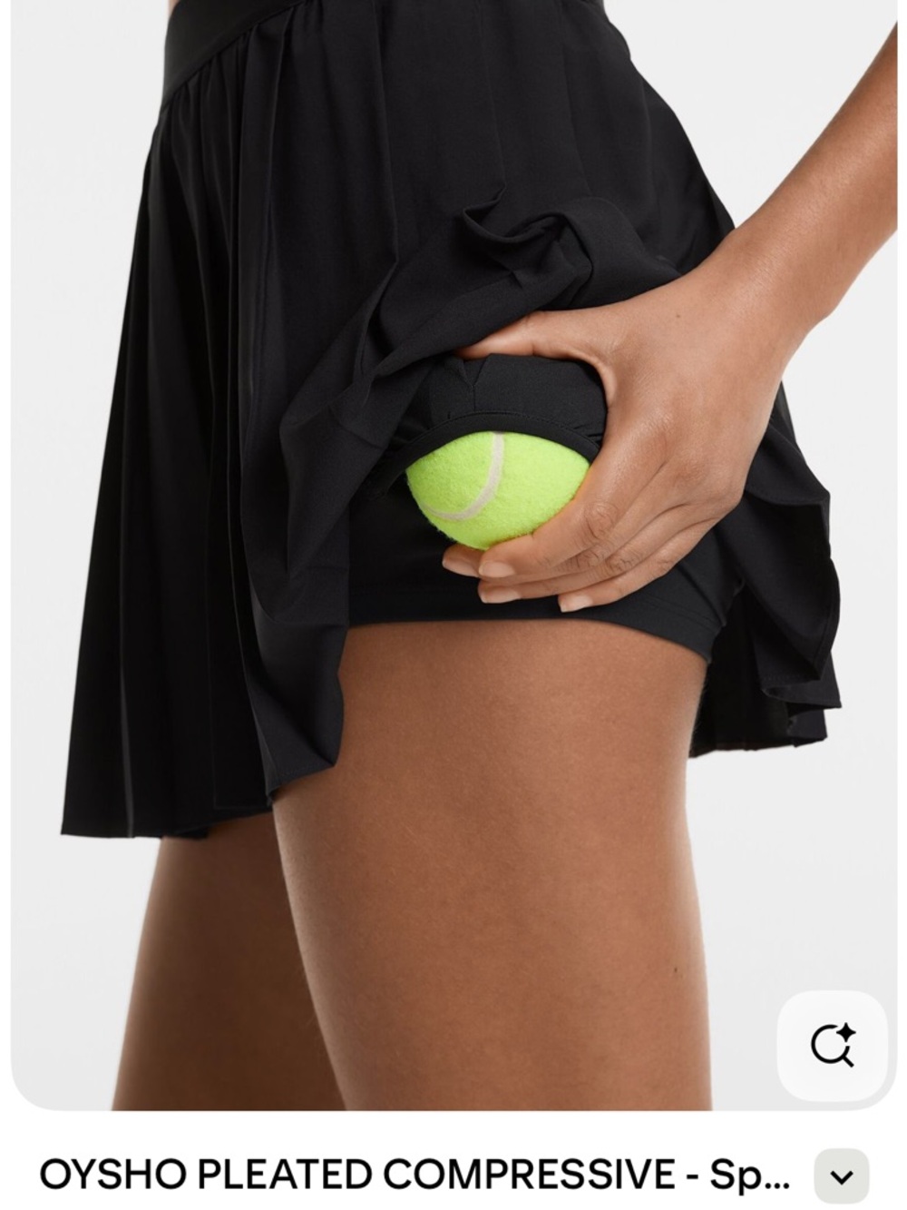 Oysho Black Pleated Tennis Skirt - Women's Black Pleated Skirt - Picture 2 of 7